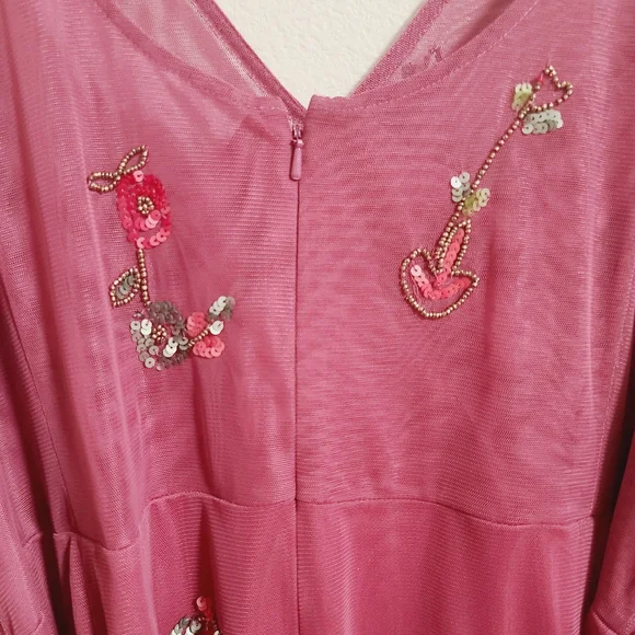 NWT Monsoon London Sabrina Embellished Midi Dress Pink - Picture 6 of 9